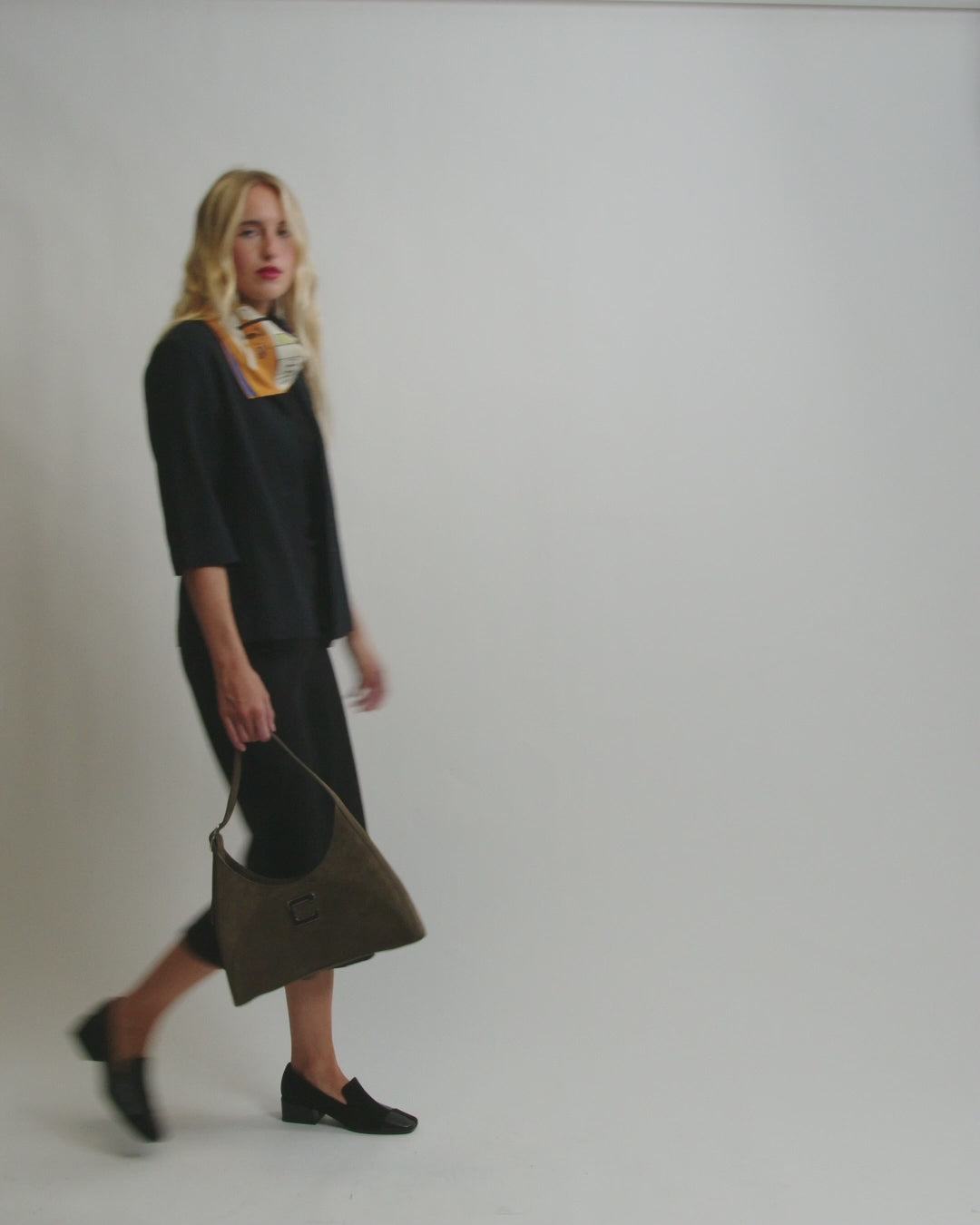 Silvia - Black leather and suede leather loafers - Image number 8