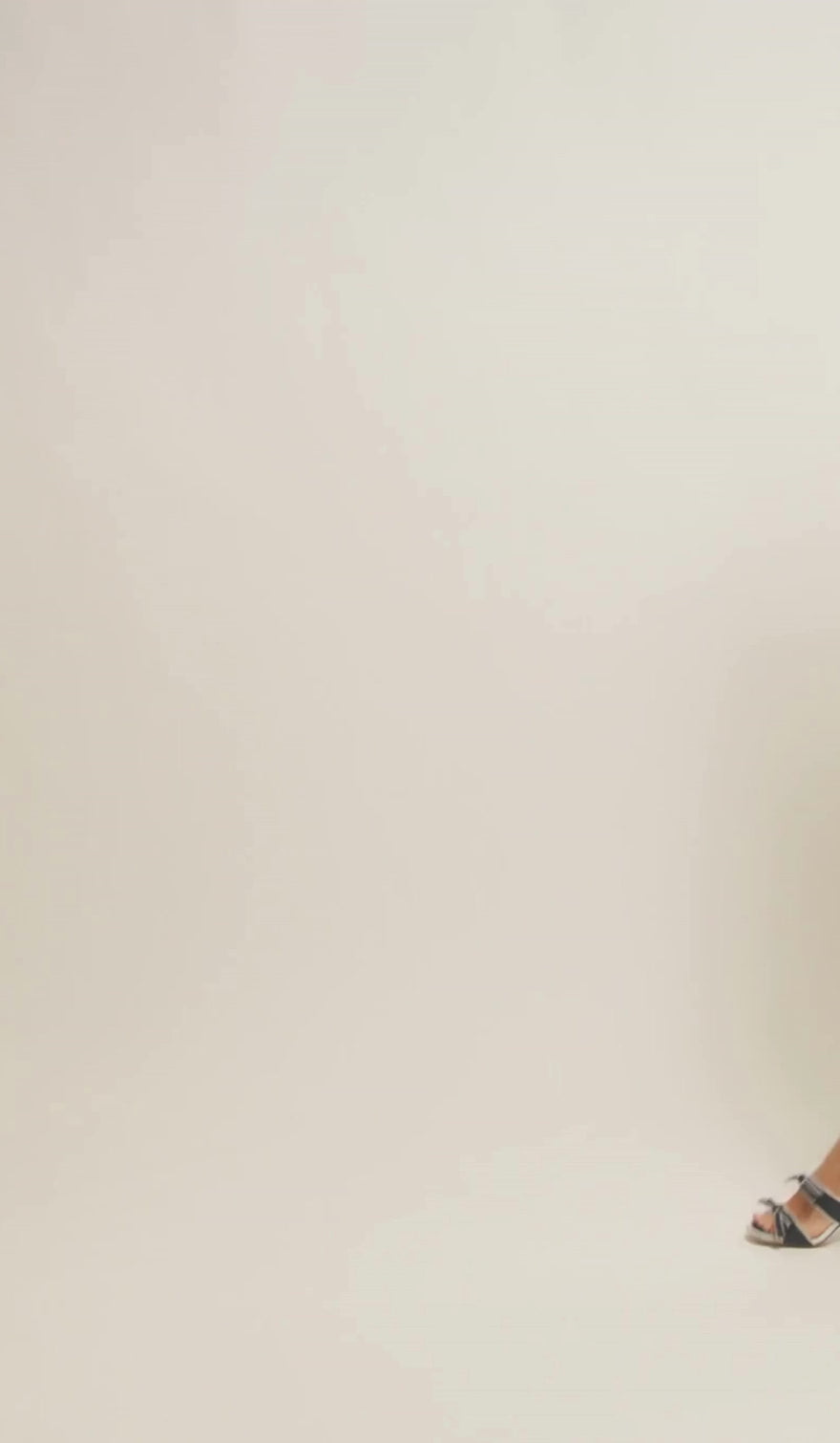 Laranja - Navy blue and white leather mules - Image number 3