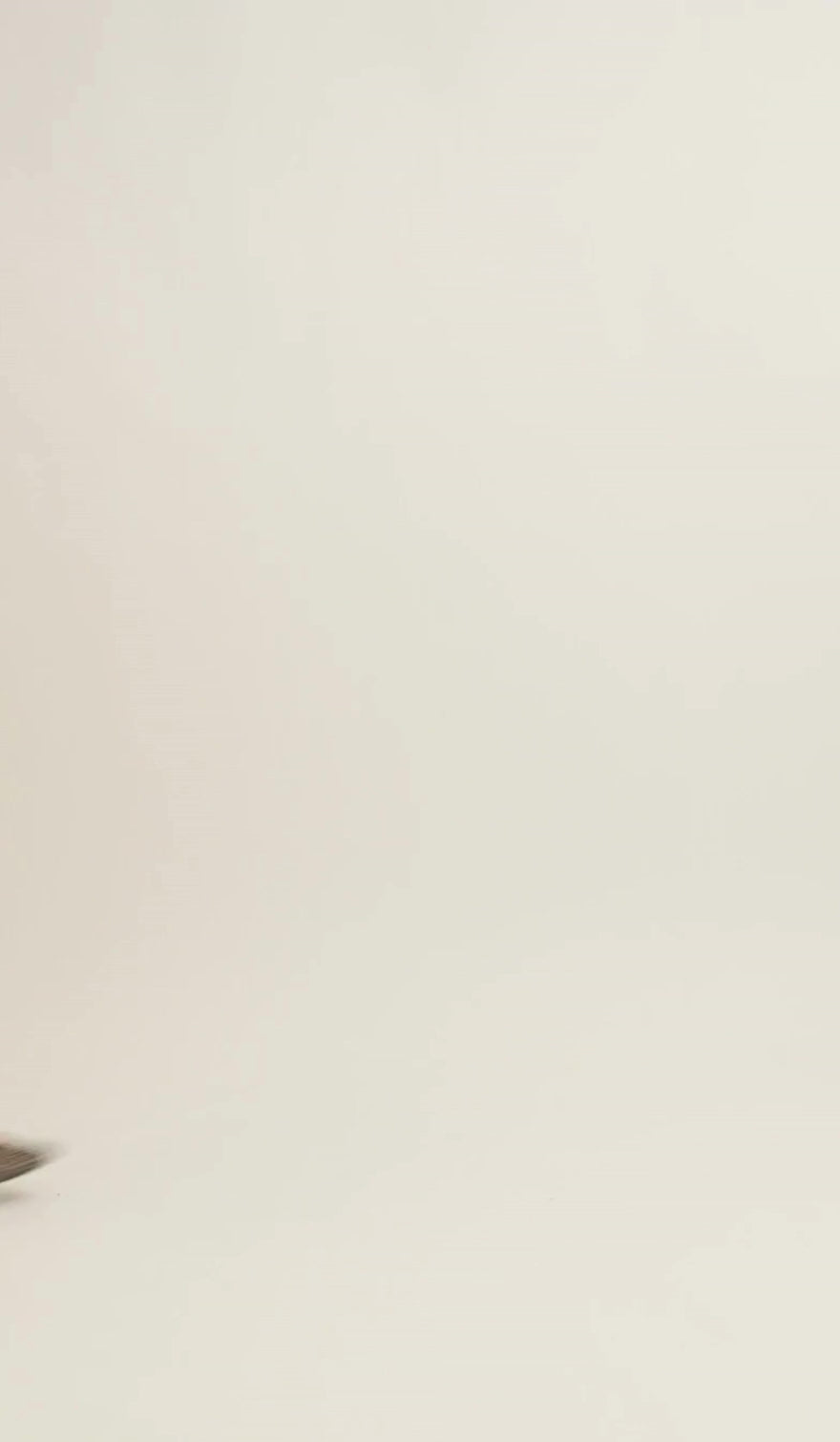 Soleil - Black and ivory perforated leather ballet flats - Image number 3