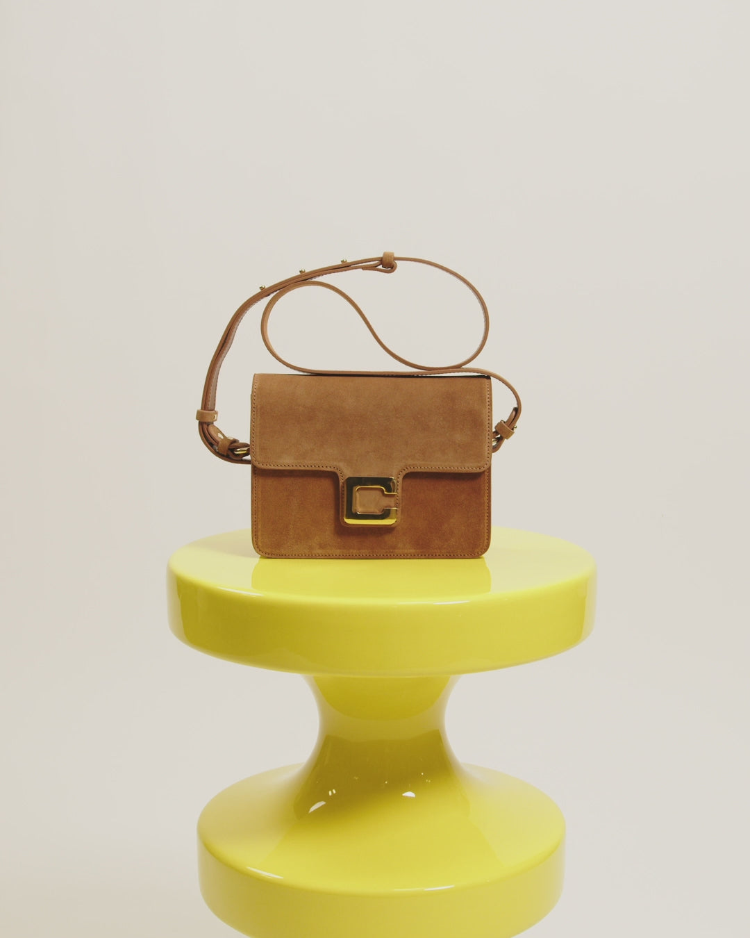 Mabillon - Cognac velvet leather bag - Image number 10
