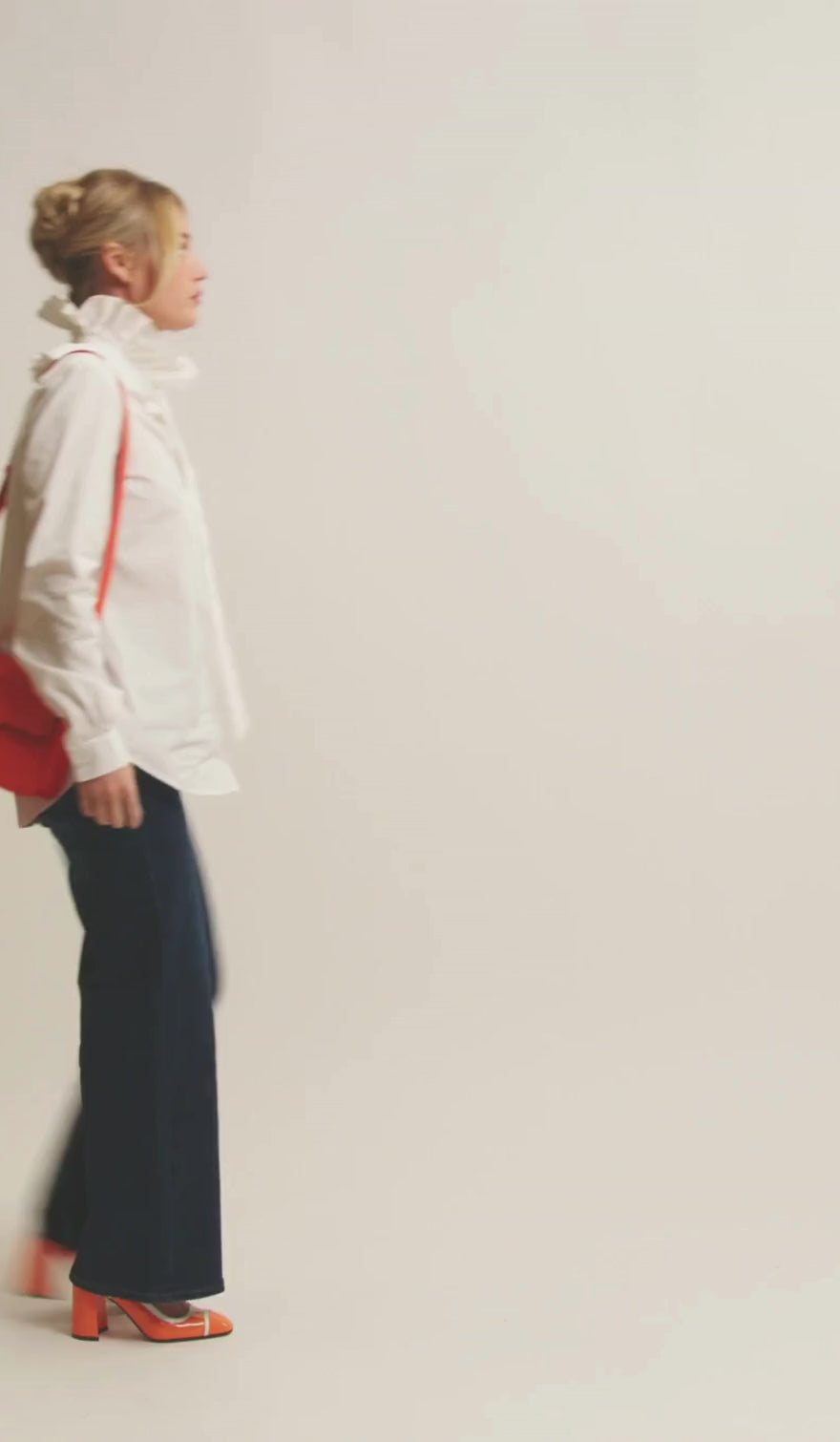 Mabillon - Sac cuir upcyclé orange - Image numéro 3
