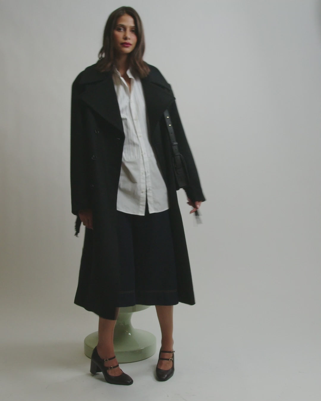 Alice flex - Black leather Mary Jane pumps - Image number 1