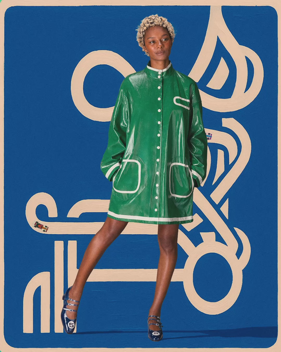 Kina 52 - Blue patent leather Mary Janes pumps - Image number 3