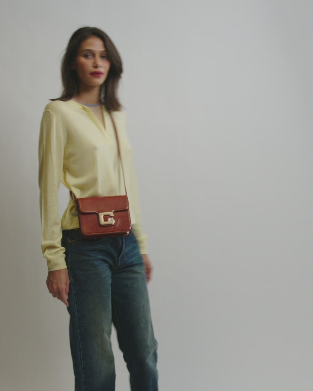 Mini Sorbonne - Sac cuir verni caramel - Image numéro 8