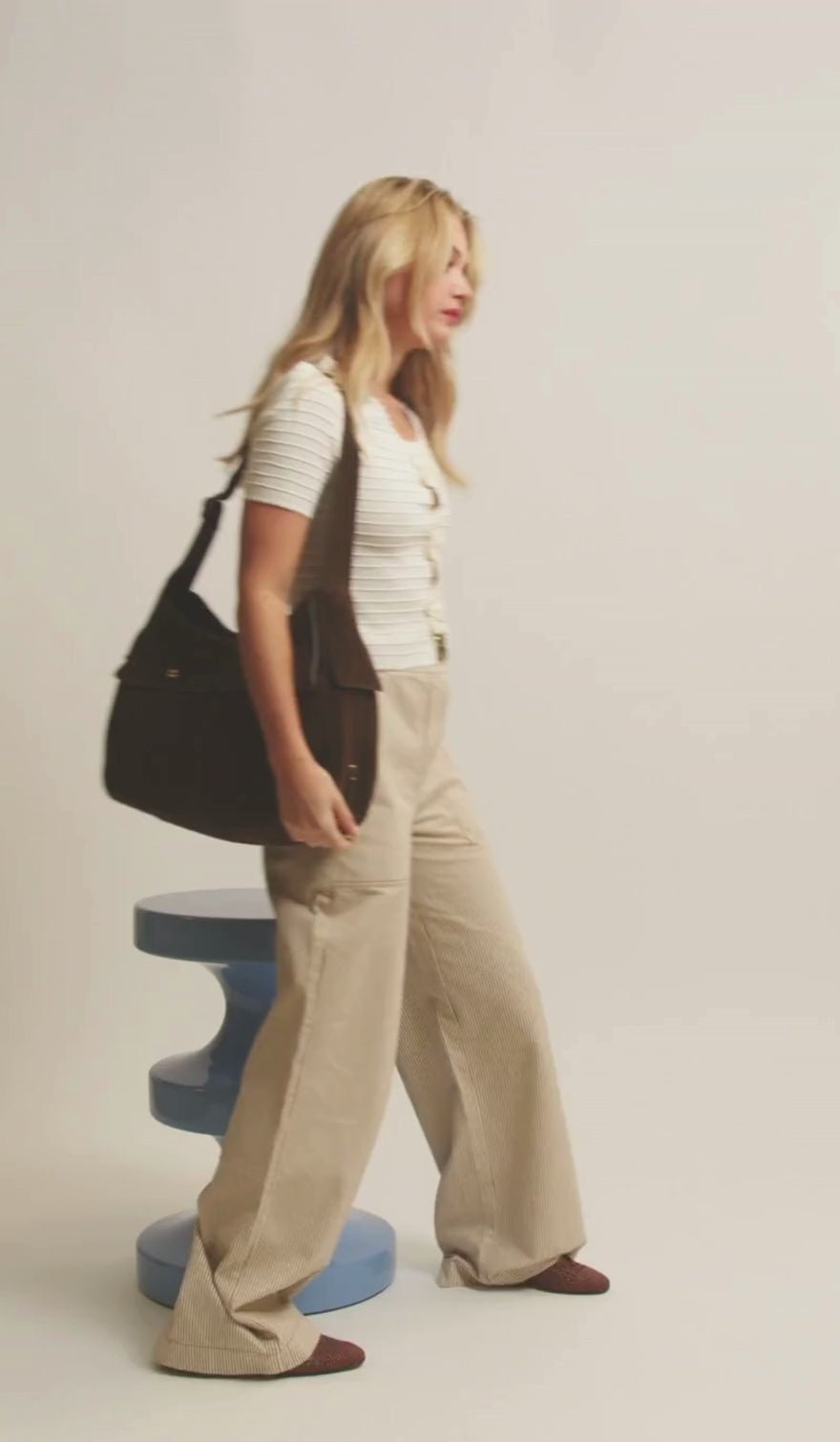 Ariana - Cognac braided leather ballet flats - Image number 3