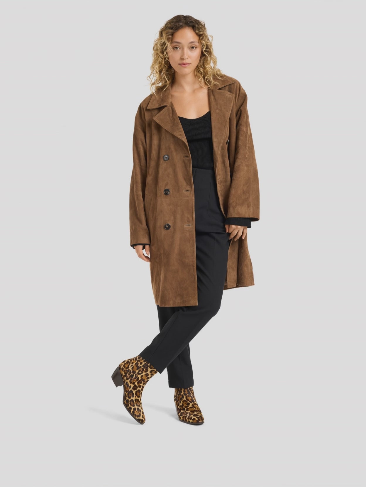 Memphis - Bottines cuir pony léopard marron - Image numéro 3